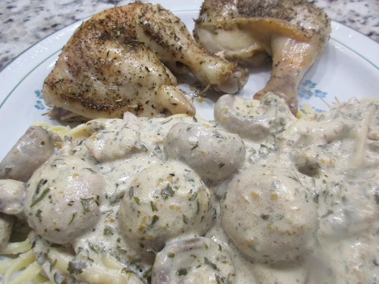 Jammin Jays Chicken and Cheesy Garlic Mushrooms